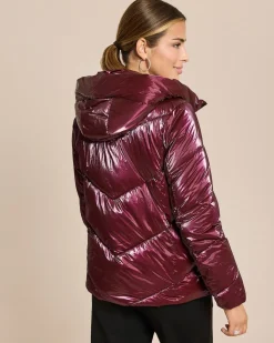 Steppjacke in Metalloptik