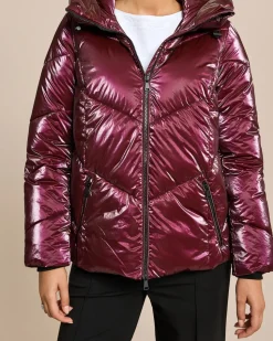 Steppjacke in Metalloptik