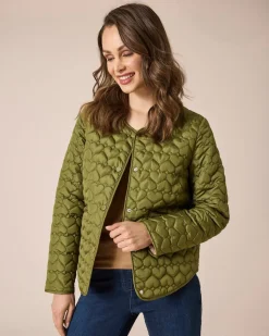 Steppjacke mit Herzen