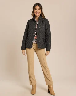 Steppjacke mit Paillettenapplikation