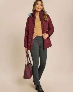 Steppjacke mit Webpelz-Kapuze