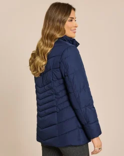 Steppjacke mit Webpelz-Kapuze