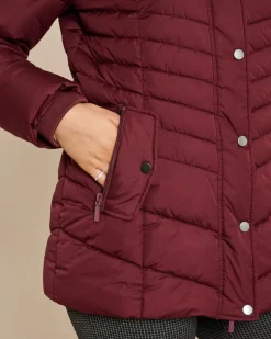 Steppjacke mit Webpelz-Kapuze