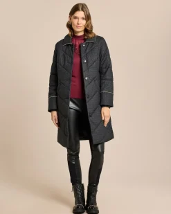 Steppmantel mit Kettendetail