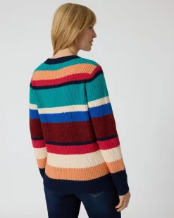 Streifenpullover im Multicolor-Look