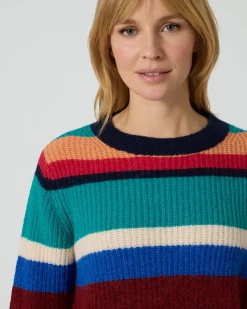 Streifenpullover im Multicolor-Look