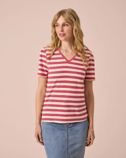 Streifenshirt mit Struktur
