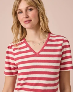 Streifenshirt mit Struktur