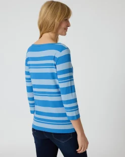 Streifenshirt mit U-Boot-Ausschnitt