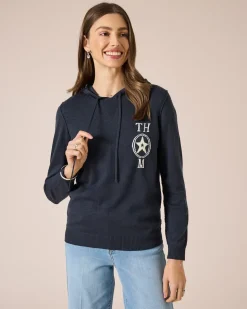 Strick-Hoodie mit Logo