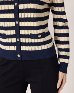 Strickjacke mit Streifen