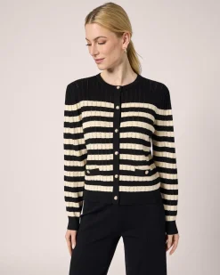 Strickjacke mit Streifen