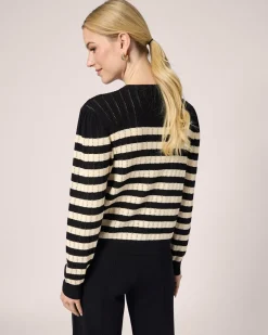Strickjacke mit Streifen