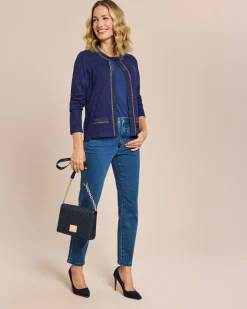Strickjacke Rautenstrick & Kettendeko