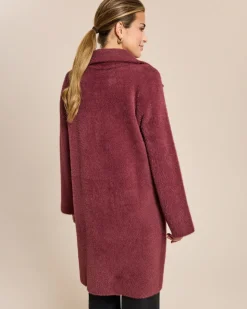Strickmantel mit abnehmbarem Kragen