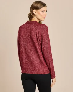 Strickpullover mit Blumenstickerei