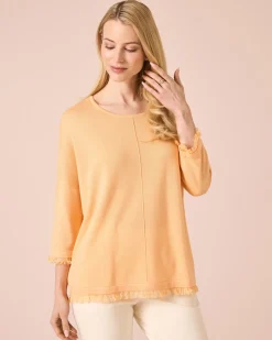 Strickpullover mit Fransen