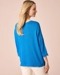 Strickpullover mit Fransen