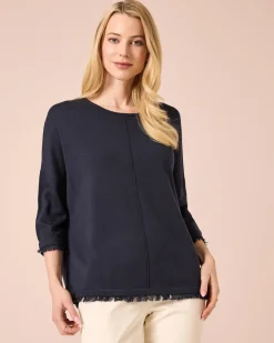 Strickpullover mit Fransen