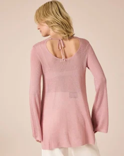 Strickshirt mit Metallgarn