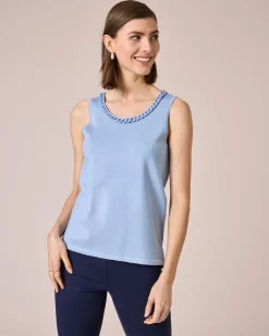 Stricktop mit Kettenverzierung
