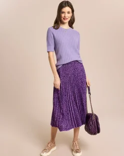 Strukturierter Kurzarm Pullover