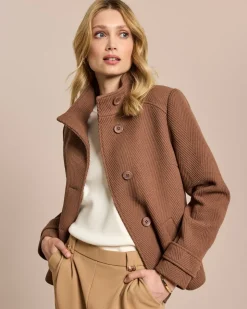 Strukturierte Wolljacke
