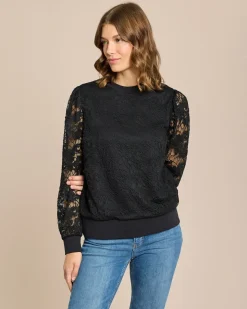 Sweatshirt aus Spitze
