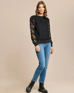 Sweatshirt aus Spitze