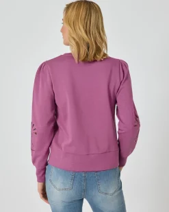 Sweatshirt mit Lochstickerei