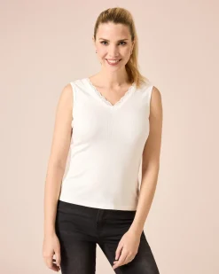 Top mit Spitze