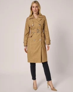 Trenchcoat mit Karomuster