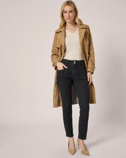 Trenchcoat mit Karomuster