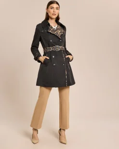 Trenchcoat mit Leoprint