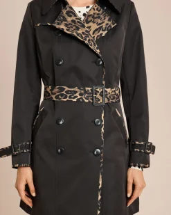 Trenchcoat mit Leoprint