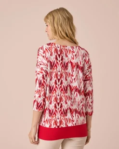 Tunika-Shirt mit Print