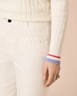 Twillhose in Cropped-Länge