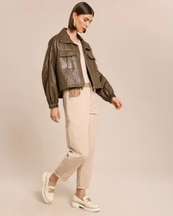 Vegane Lederjacke