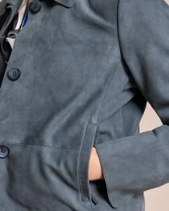 Velour-Lederjacke