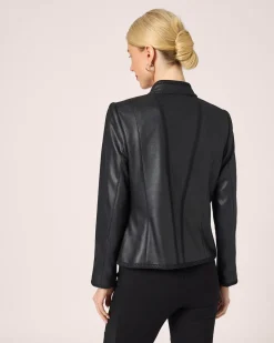 Velourslederimitat-Jacke