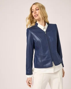 Velourslederimitat-Jacke
