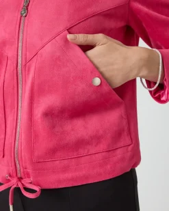 Velourslederimitat-Jacke