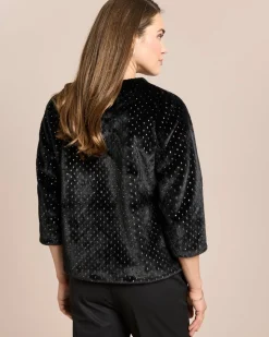 Webpelzjacke mit Glitzer