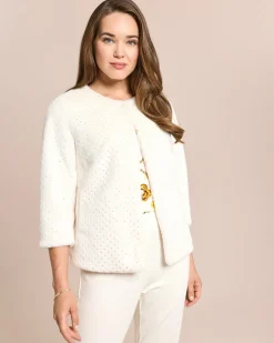 Webpelzjacke mit Glitzer