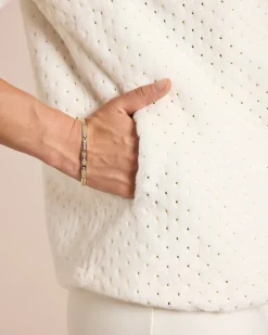 Webpelzjacke mit Glitzer