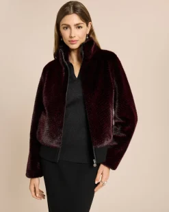 Webpelzjacke mit strukturiertem Fell