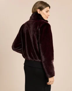 Webpelzjacke mit strukturiertem Fell