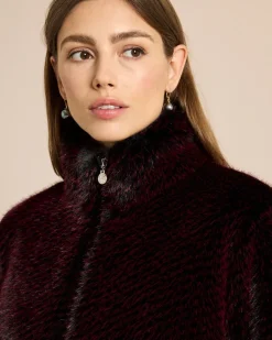 Webpelzjacke mit strukturiertem Fell