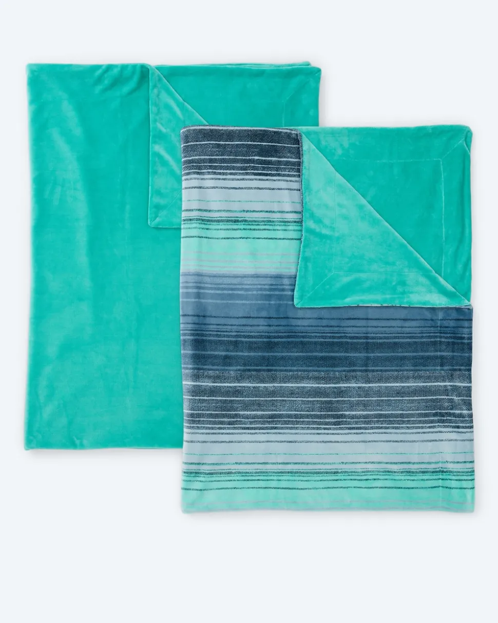 Wendedecke XXL "Streifen/Uni", 2er-Set