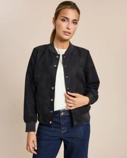 Wendejacke aus Veloursimitat und Satin